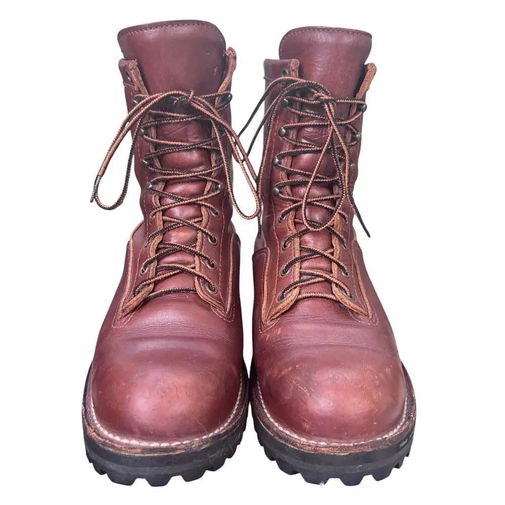 Vintage 1984 Danner 63500 Insulated Brown Leather Logger Boots Men's Size 10